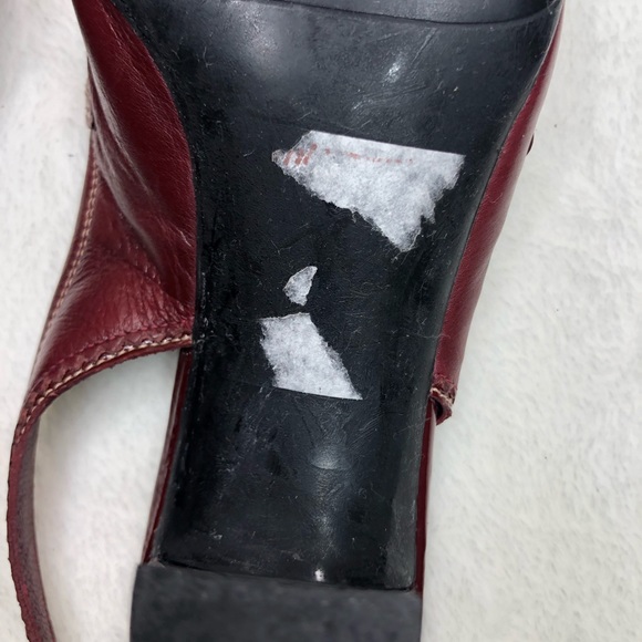 Cole Haan Mary Jane Red Slingback Heels Size 6 - Picture 7 of 8